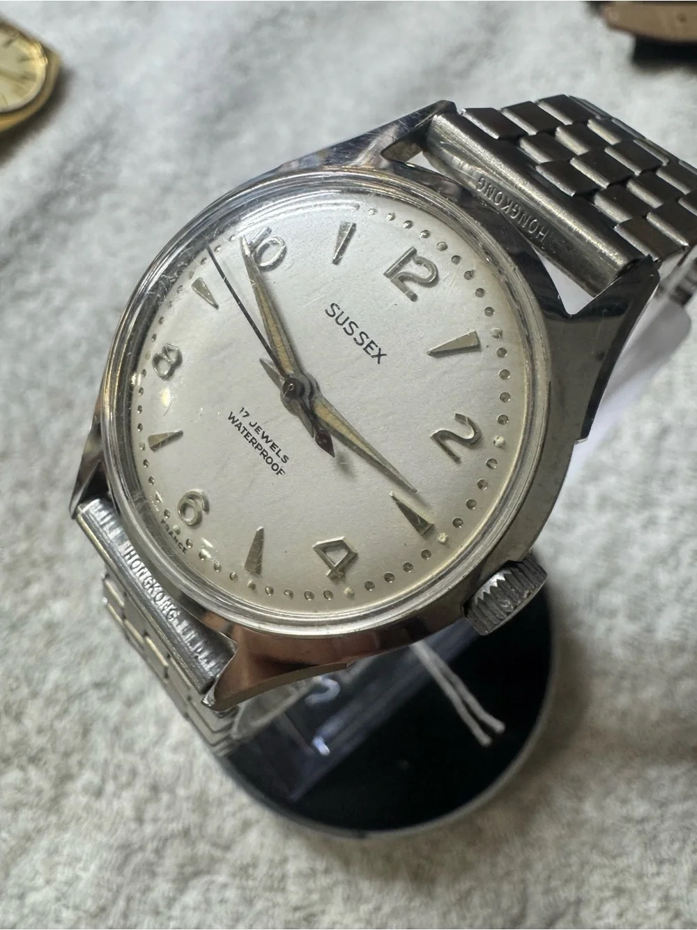 Men's Silver Dial Mechanical Watch - Silver Bracelet